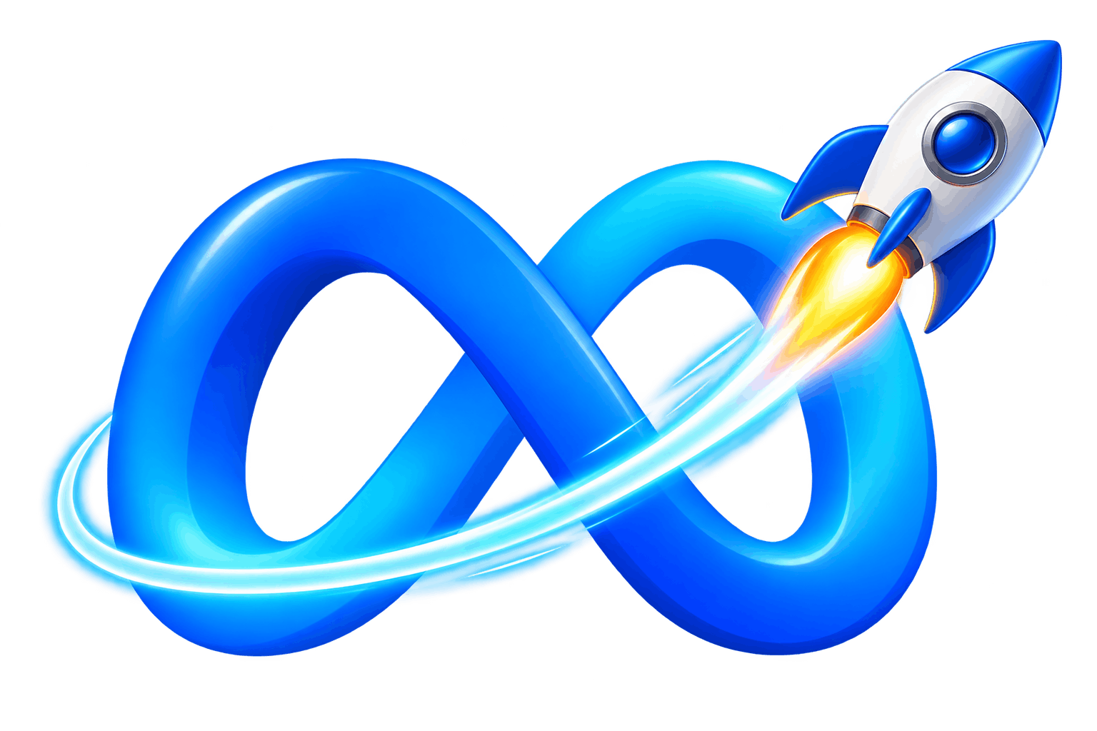 logo meta ads con cohete